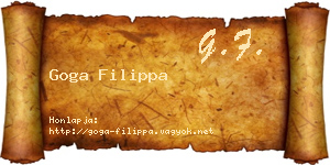 Goga Filippa névjegykártya